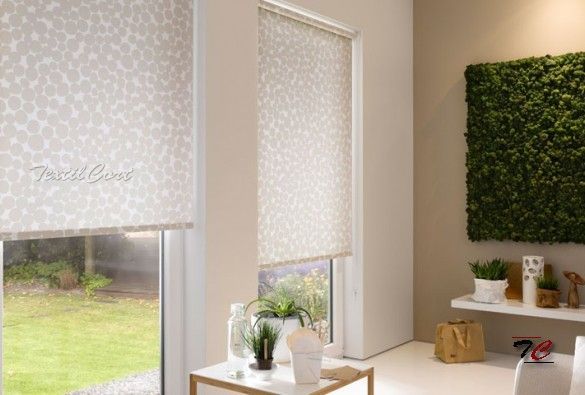 Estores enrollables resinados 10 - TextilCort Foto de ambiente de cortinas estores enrollables resinados 10