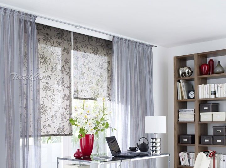 Estores enrollables resinados 11 - TextilCort Foto de ambiente de cortinas estores enrollables resinados 11