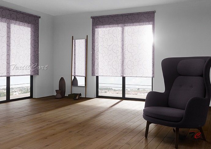 Estores enrollables resinados 17 - TextilCort Foto de ambiente de cortinas estores enrollables resinados 17