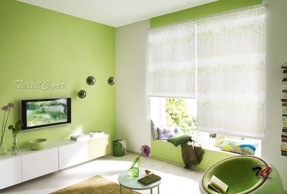 Estores enrollables resinados 8 - TextilCort Foto de ambiente de cortinas estores enrollables resinados 8