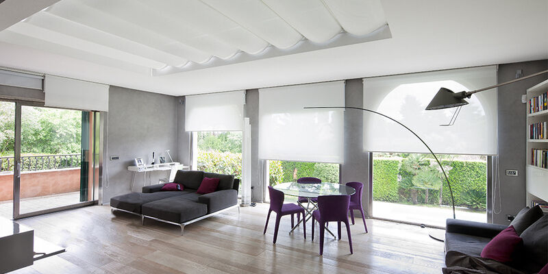 Estores enrollables Mermet 7 - TextilCort Foto de ambiente de cortinas estores enrollables de Mermet 7