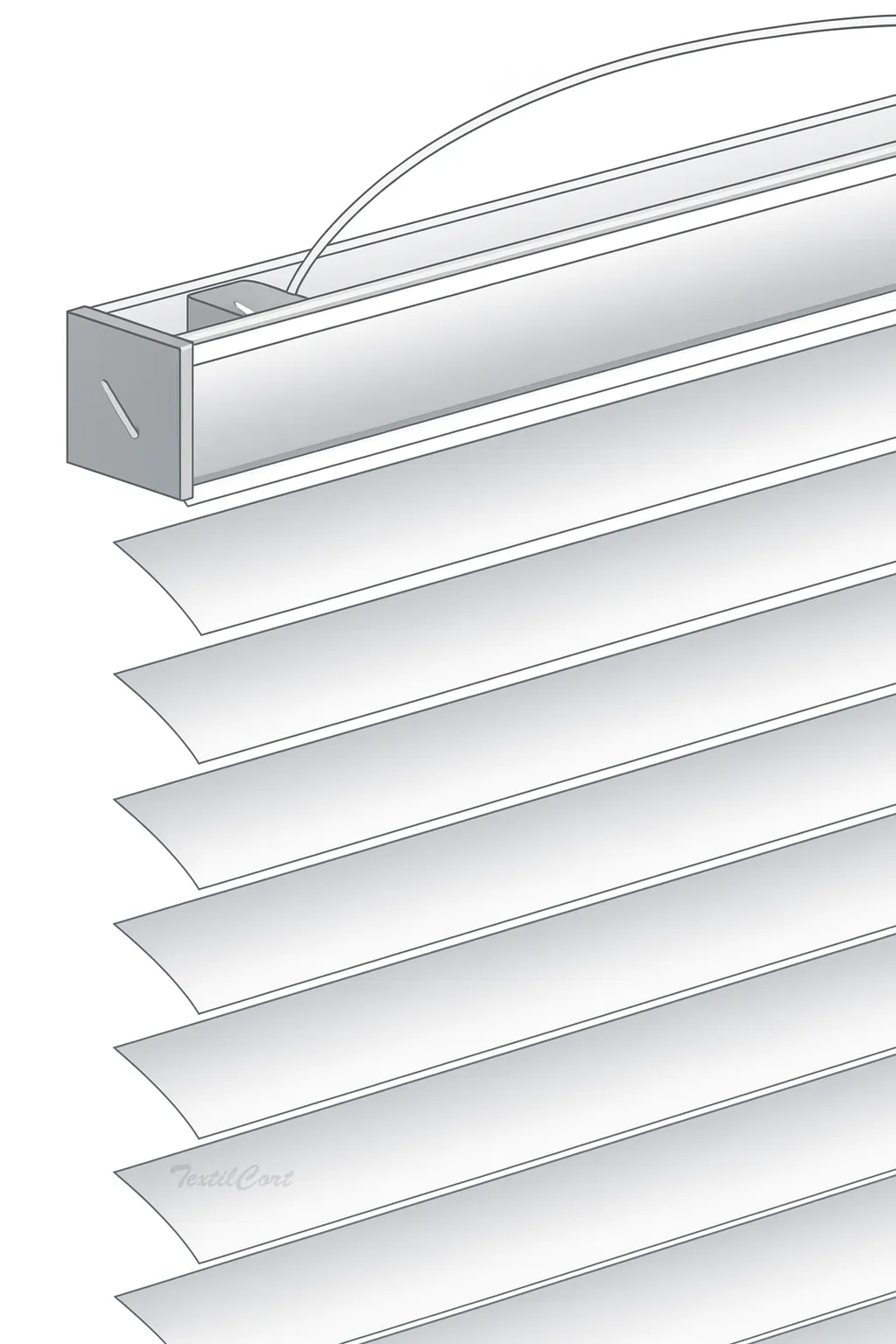 Veneciana con accionamiento motorizado TextilCort