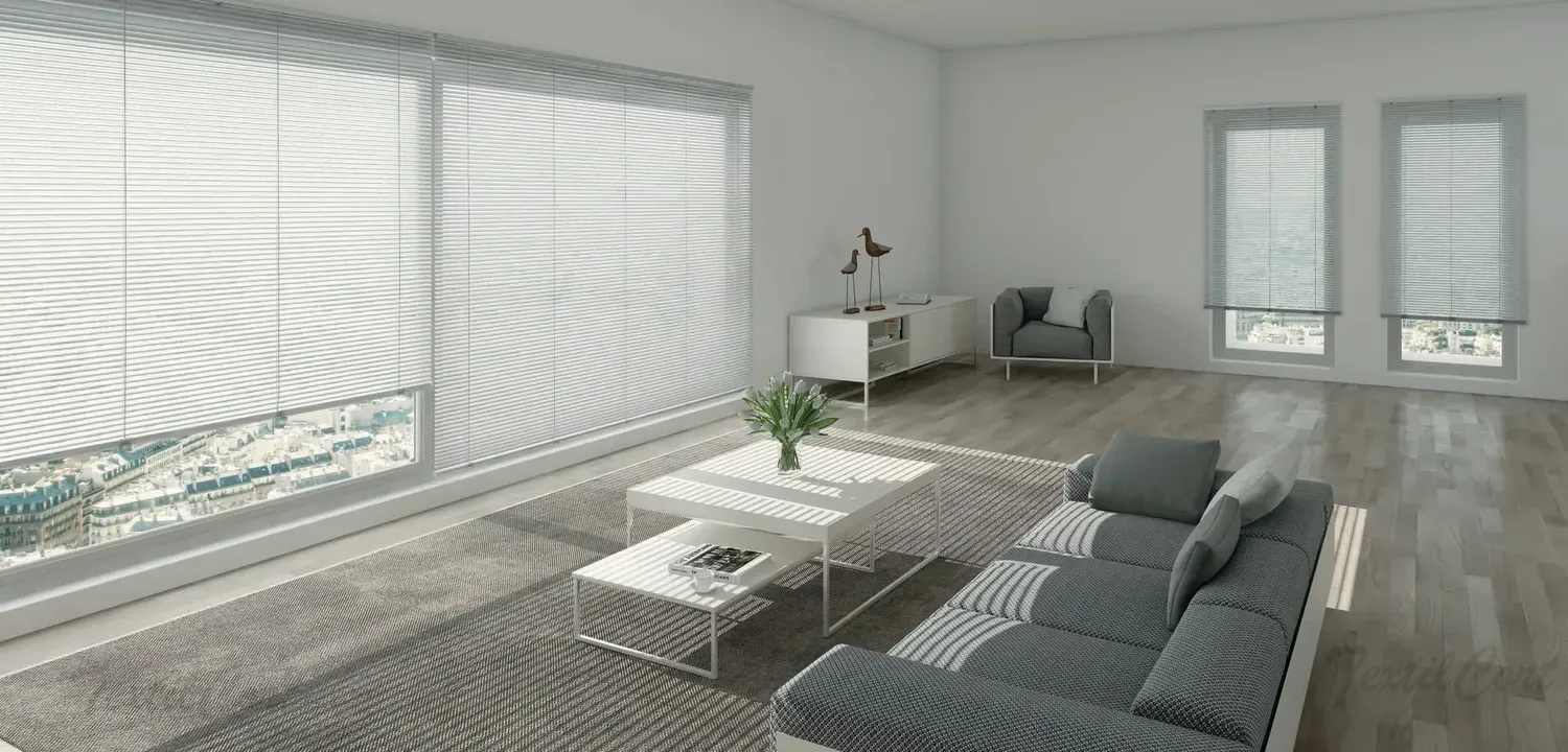 Veneciana de aluminio TextilCort en ambiente moderno 1