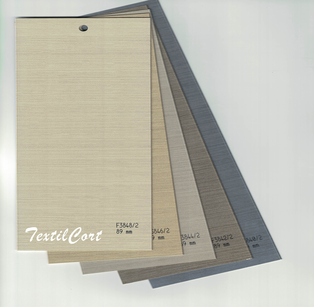 Cortinas verticales pvc TextilCortLamas madera jaspeada opacas ref:Bef