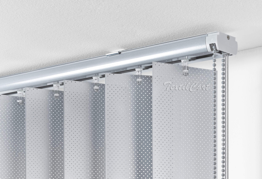 Cortinas verticales pvc TextilCortSistema a techo aluminio